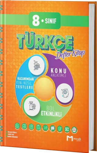 Mozaik Yayınları 8. Sınıf Türkçe İntro Defter Kitap - Kitapiks.com