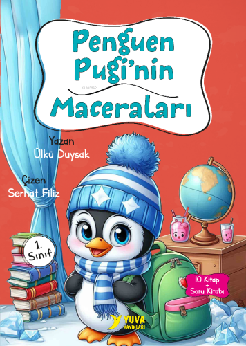 Penguen Pugi'nin Maceraları;10 Kitap + Soru Kitabı - Kitapiks.com