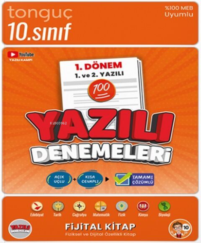 Tonguç Akademi 10. Sınıf Yazılı Denemeleri 1. Dönem 1 ve 2. Yazılı - K