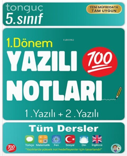 Tonguç Akademi 5. Sınıf Yazılı Notları 1. Dönem 1 ve 2. Yazılı - Kitap