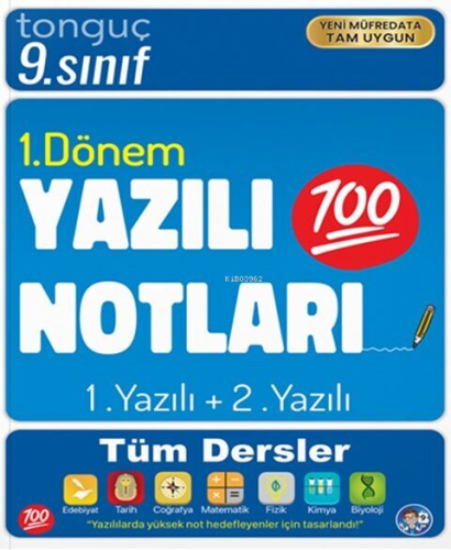 Tonguç Akademi 9. Sınıf Yazılı Notları 1. Dönem 1 ve 2. Yazılı - Kitap