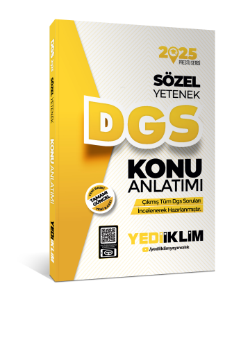 Yediiklim Yayınları 2025 DGS Sözel Yetenek Konu Anlatımı - Kitapiks.co