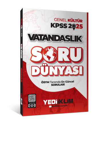 Yediiklim Yayınları 2025 Genel Kültür Vatandaşlık Soru Dünyası - Kitap