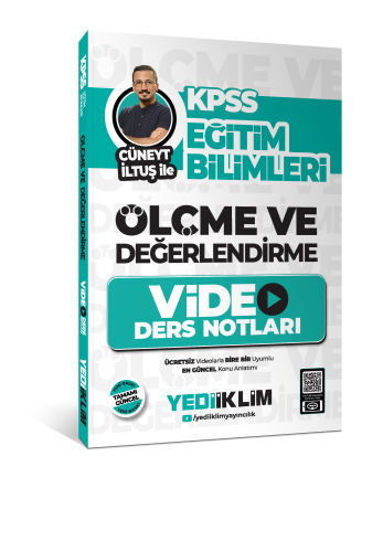 Yediiklim Yayınları KPSS Eğitim Bilimleri Ölçme ve Değerlendirme Cüney