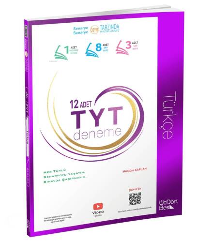 Üç Dört Beş Yayınları TYT 12’li Türkçe Deneme - 1