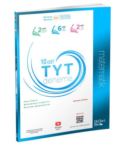 Üç Dört Beş Yayınları TYT Matematik 12 Adet Deneme Üç Dört Beş - 1