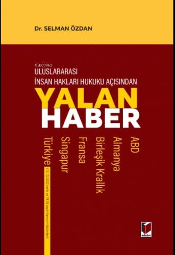 Uluslararası insan Hakları Hukuku Açısından Yalan Haber - 1