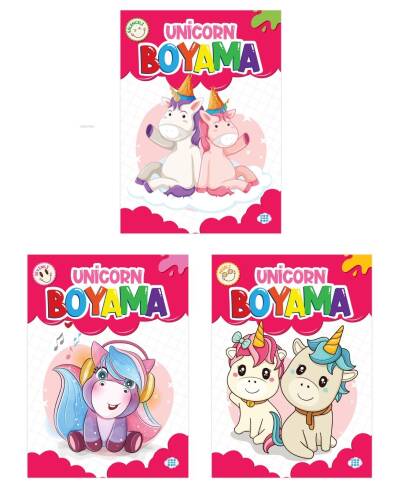 Unicorn Boyama Seti (3 Kitap Takım) - 1