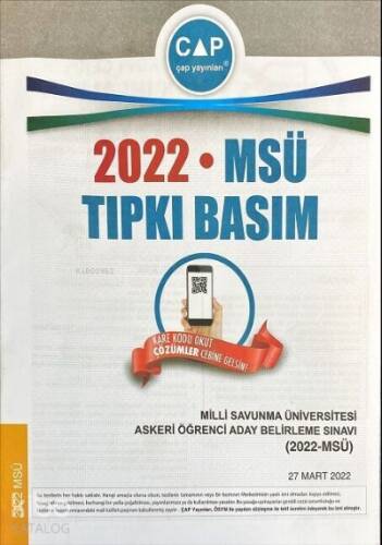 Üniv. Haz Tıpkı Basım Deneme (Msü) - 2022 - 1