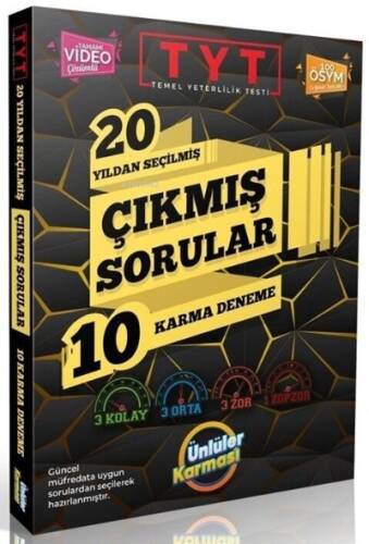 Ünlüler Karması 20 Yıldan Seçilmiş Tyt Tıpkı Basım 10 Karma Deneme (2012-2021) - 1