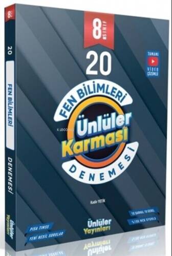 Ünlüler Karması 8. Sınıf Fen Bilimleri 20 Deneme - 1