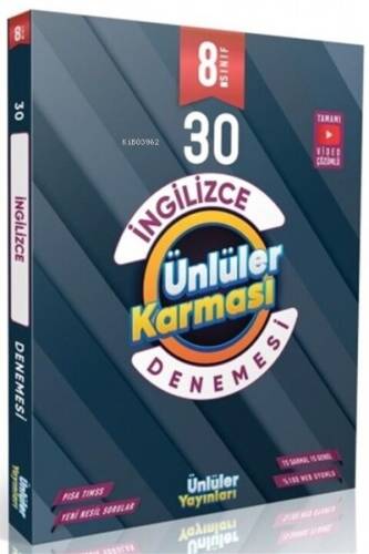 Ünlüler Karması 8. Sınıf İngilizce 30 Deneme - 1