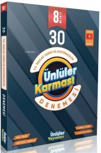 Ünlüler Karması 8. Sınıf İnkılap Tarihi 30 Deneme - 1