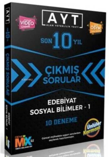 Ünlüler Karması Ayt Edebiyat/Sosyal Bilimleri -1 Tıpkı Basım 10 Karma Deneme (2012-2021) - 1