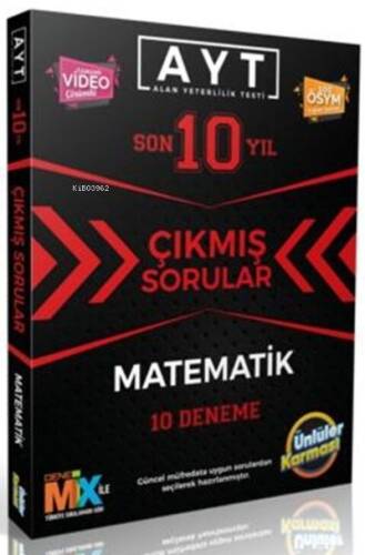 Ünlüler Karması Ayt Matematik Tıpkı Basım 10 Karma Deneme (2012-2021) - 1