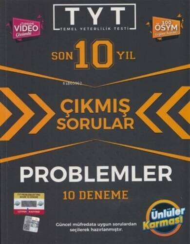 Ünlüler Karması Tyt Problemler Tıpkı Basım 10 Karma Deneme (2012-2021) - 1