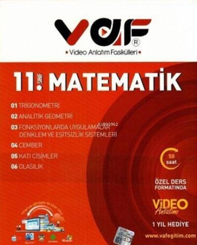 Vaf 11.Sınıf Fasikül Matematik - 2022 - 1