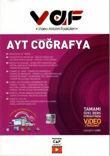 Vaf Yks Ayt Coğrafya - 2021 - 1