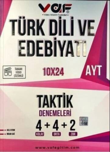 Vaf Yks Ayt Taktik Dnm 10X24 T.D. Edebiyatı - 2022 - 1