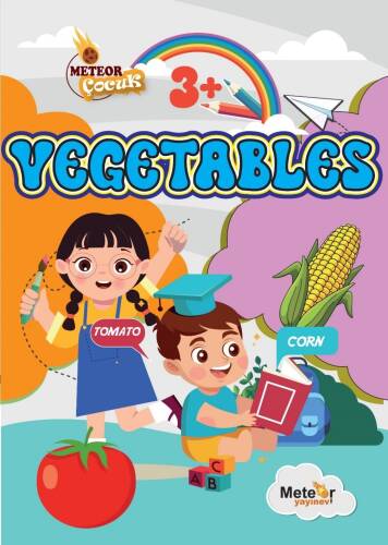 Vegetables (Sebzeler) ;Türkçe – İngilizce Boyama Kitabı - 1