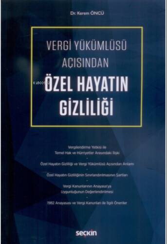 Vergi Yükümlüsü Açısından Özel Hayatın Gizliliği - 1