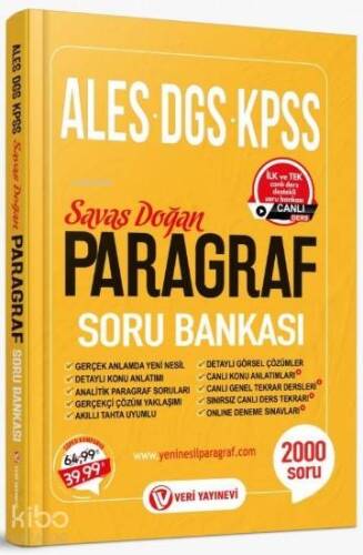 Veri Yayınevi 2020 ALES DGS KPSS Paragraf Soru Bankası - 1