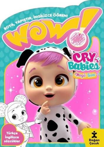 Wow! Cry Babies Magic Tears Boyama Kitabı - Boya Yapıştır İngilizce Öğren! Türkçe İngilizce Sözcükler - 1