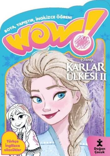 Wow! Disney Karlar Ülkesi 2 Boyama Kitabı - Boya Yapıştır İngilizce Öğren! Türkçe İngilizce Sözcükler - 1