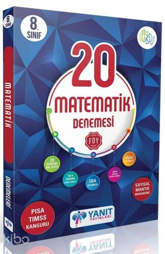 Yanıt Yayınları 8. Sınıf LGS Matematik Video Çözümlü 20 Denemesi Yanıt - 1