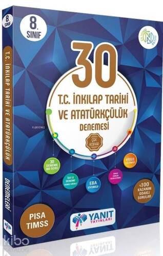 Yanıt Yayınları 8. Sınıf LGS T.C. İnkılap Tarihi ve Atatürkçülük 30 lu Denemeleri Yanıt - 1