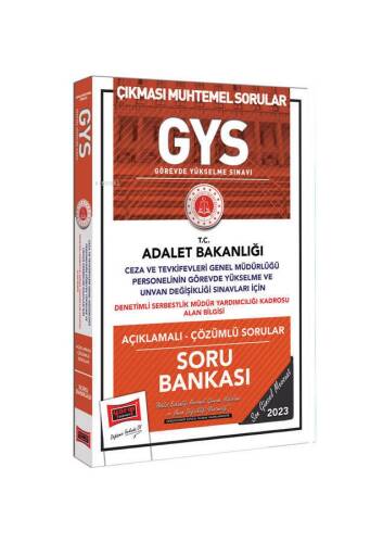 Yargı Yayınları 2023 Adalet Bakanlığı Ceza Tevkifevleri Genel Müdürlüğü GYS ve Unvan Değişikliği Sınavları İçin Denetimli Serbestlik Müdür Yardımcılığı Kadrosu ; Genel Müdürlüğü GYS ve Unvan Değişikliği Sınavları İçin Soru Bankası - 1