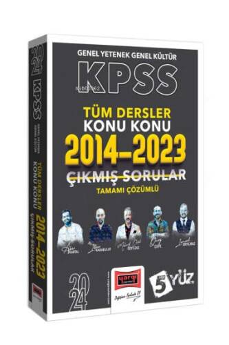 Yargı Yayınları 2024 KPSS 5Yüz GK-GY Tüm Dersler Tamamı Çözümlü Son 10 Yıl Konu Konu Çıkmış Sorular (2014-2023) - 1