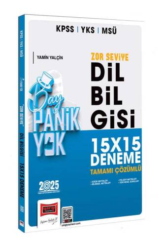 Yargı Yayınları 2025 KPSS YKS MSÜ Tamamı Çözümlü Panik Yok Zor Seviye Dil Bilgisi 15x15 Deneme - 1