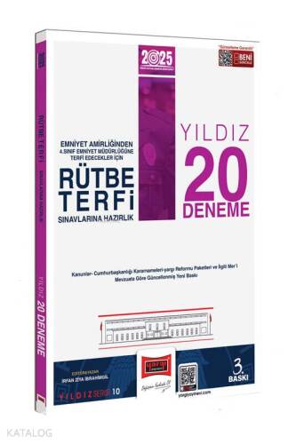 Yargı Yayınları 2025 Rütbe Terfi Sınavlarına Hazırlık Yıldız 20 Deneme - 1