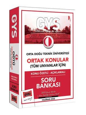 Yargı Yayınları GYS Orta Doğu Teknik Üniversitesi Ortak Konular Tüm Unvanlar İçin Konu Özetli - Açıklamalı Soru Bankası - 1