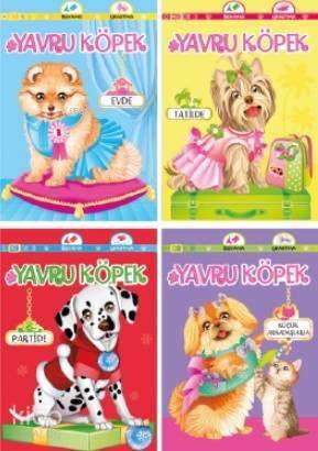 Yavru Köpek Seti; 4 Çıkartmalı Kitap Bir Arada - 1