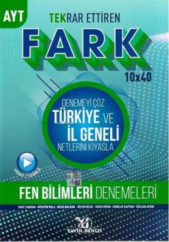 Yayın Denizi Yks Ayt Pro Fark Deneme Fen Bilimleri - 2021 - 1