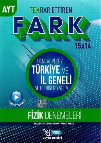 Yayın Denizi Yks Ayt Pro Fark Deneme Fizik - 2021 - 1