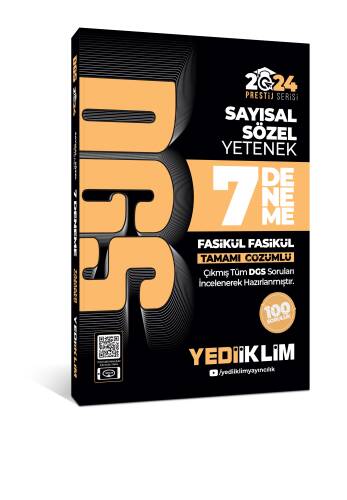 Yediiklim Yayınları 2024 DGS Tamamı Çözümlü 7 Fasikül Deneme - 1