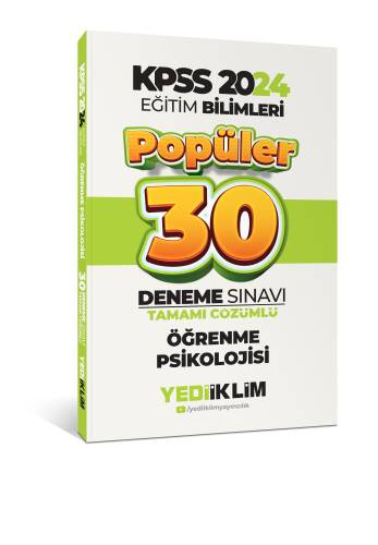 Yediiklim Yayınları 2024 Eğitim Bilimleri Öğrenme Psikolojisi Popüler Tamamı Çözümlü 30 Deneme - 1