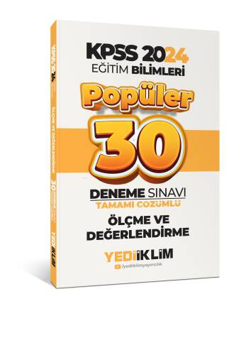 Yediiklim Yayınları 2024 Eğitim Bilimleri Ölçme Ve Değerlendirme Popüler Tamamı Çözümlü 30 Deneme - 1