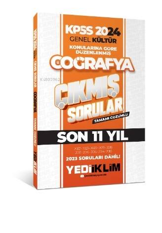 Yediiklim Yayınları 2024 KPSS Genel Kültür Lisans Coğrafya Konularına Göre Tamamı Çözümlü Çıkmış Sorular - 1