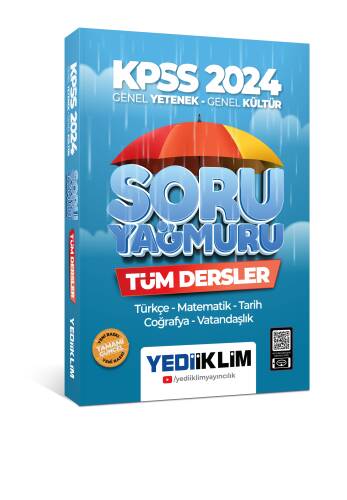 Yediiklim Yayınları 2024 KPSS Genel Yetenek Genel Kültür Tüm Dersler Soru Yağmuru - 1