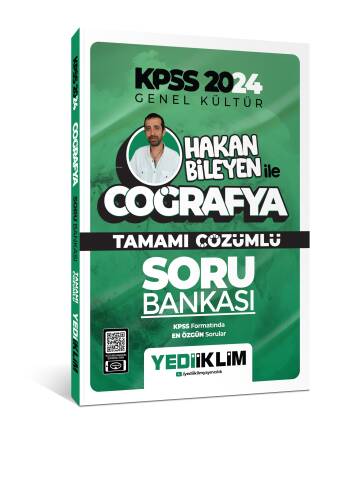 Yediiklim Yayınları 2024 Kpss Hakan Bileyen ile Coğrafya Tamamı Çözümlü Soru Bankası - 1