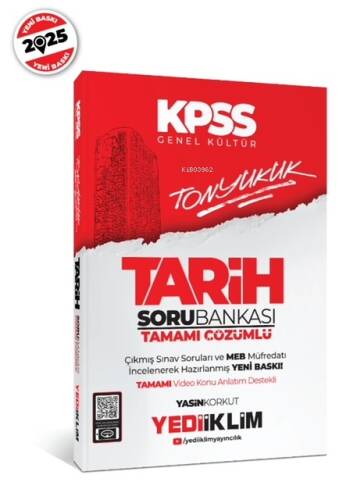 Yediiklim Yayınları 2024 Kpss Tonyukuk Tarih Tamamı Çözümlü Soru Bankası - 1