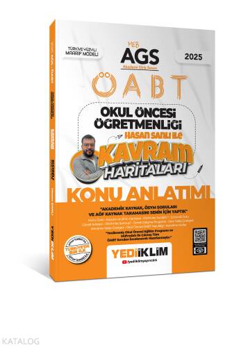 Yediiklim Yayınları 2025 MEB AGS ÖABT Okul Öncesi Öğretmenliği Hasan Sanlı İle Kavram Haritaları Konu Anlatımı - 1