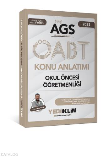 Yediiklim Yayınları 2025 MEB-AGS ÖABT Okul Öncesi Öğretmenliği Konu Anlatımı - 1