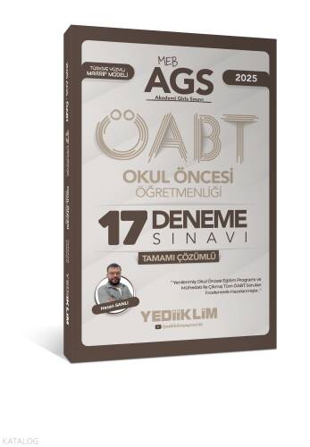 Yediiklim Yayınları 2025 MEB AGS ÖABT Okul Öncesi Öğretmenliği Tamamı Çözümlü 17 Deneme Sınavı - 1