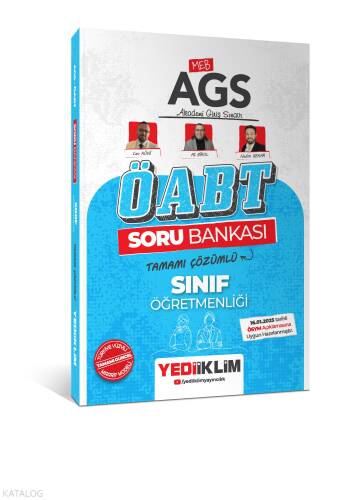 Yediiklim Yayınları 2025 MEB AGS ÖABT Sınıf Öğretmenliği Tamamı Çözümlü Soru Bankası - 1