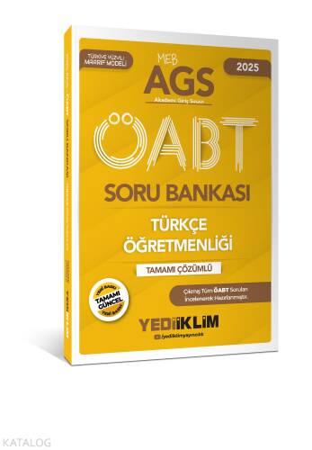 Yediiklim Yayınları 2025 MEB-AGS ÖABT Türkçe Öğretmenliği Tamamı Çözümlü Soru Bankası - 1